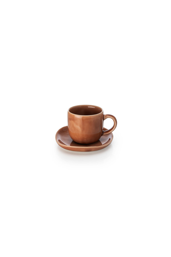 COFFEE CUP & SAUCER 1,2dl SVELTE, TERRACOTTA_