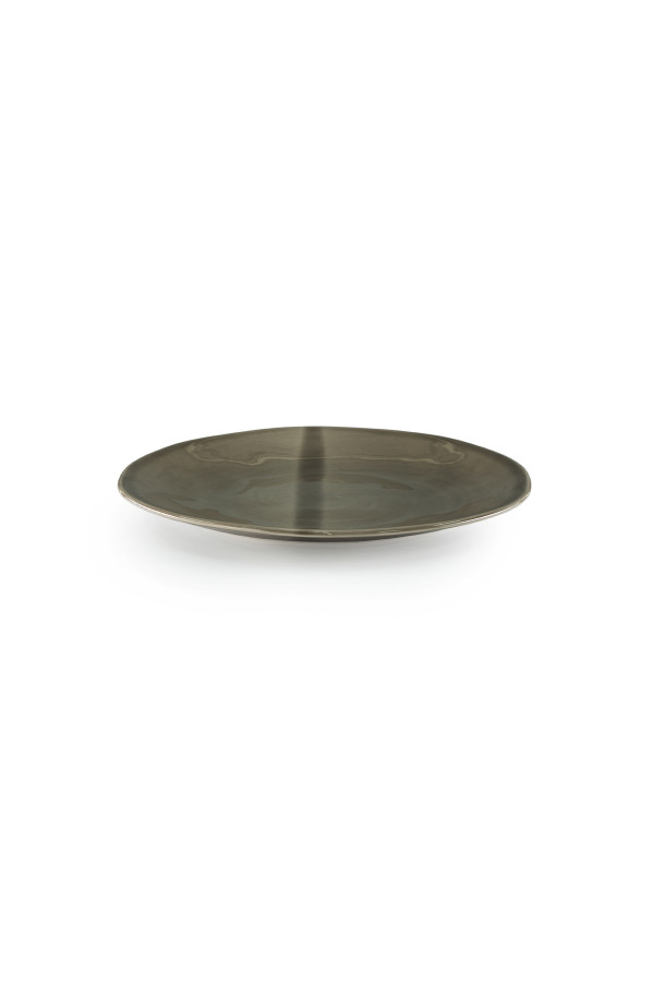 PLATE 23cm SMOOTH, OLIVE_