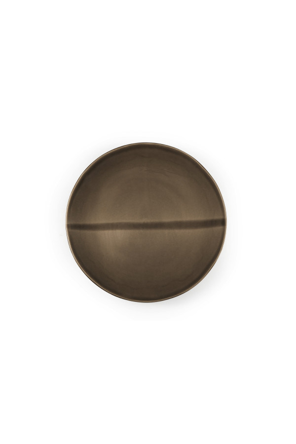 PLATE 28cm SMOOTH, OLIVE_