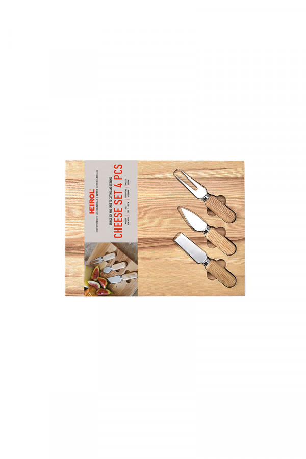 CHEESE KNIFE SET WITH BOARD 33x25x2 cm_