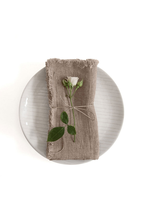 NAPKIN, Natural with fringes_