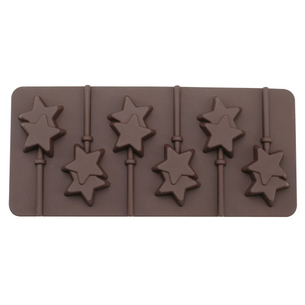 CAKE POP MOLD STAR SHAPED WITH STICKS (12 PCS) SILICONE_