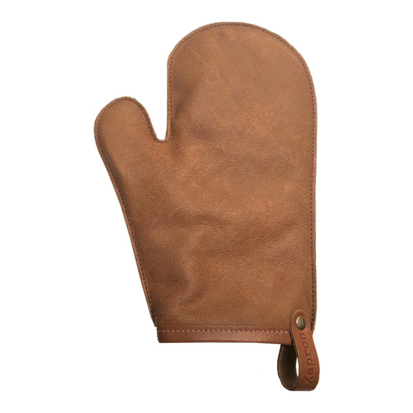 OVEN GLOVE, leather brown_