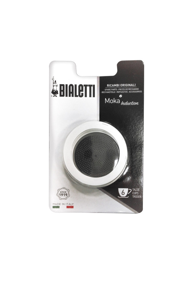 3 GASKETS & 1 FILTER BIALETTI MOKA INDUCTION 6 CUPS_