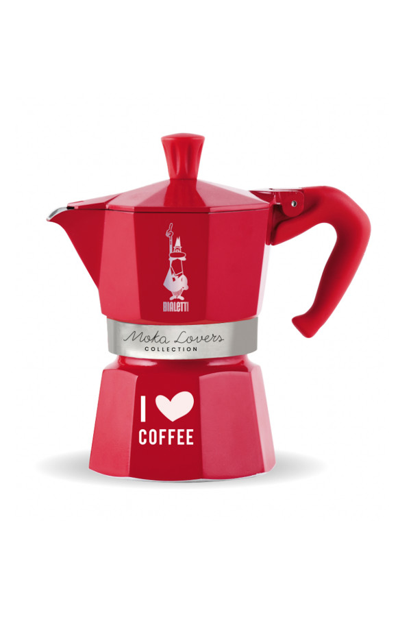 MOKA EXPRESS RED 6 CUPS, I Love Coffee_