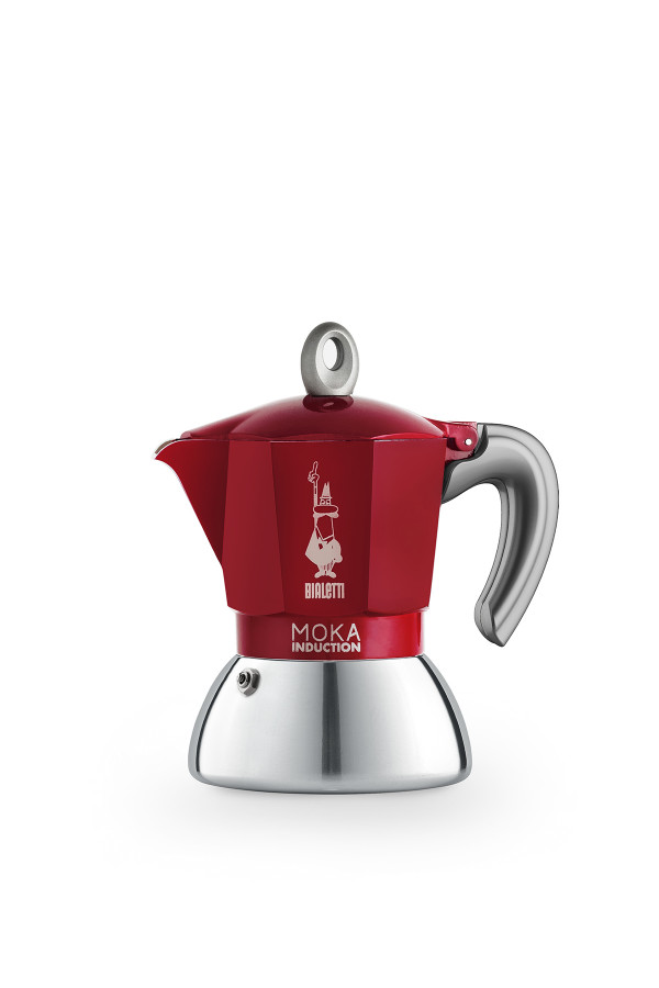 MOKA EXPRESS INDUCTION RED 2 CUPS, NEW_